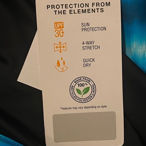 ZeroXposur Women's Tie Dye Tankini Swimsuit Top in Pacific Blue Extra Small NWT - Picture 7 of 10